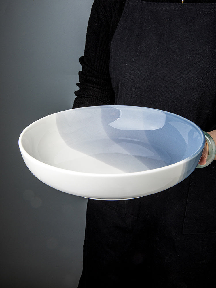 Deep Ceramic Vegetable Bowl – Nordic Style Serving Dish