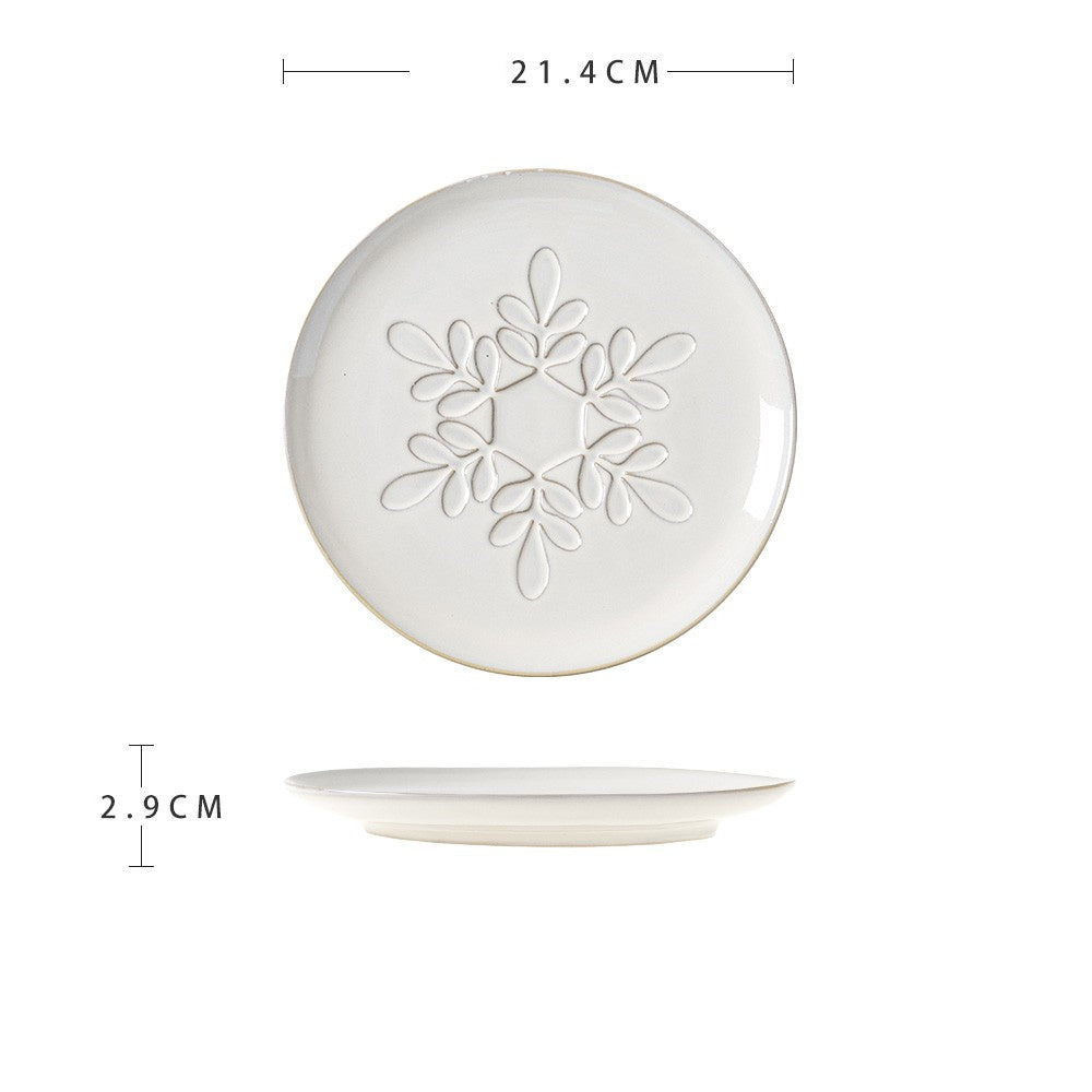 Ceramic Dinner Plate – Advanced Micro-Flaw Texture, Stylish Tableware