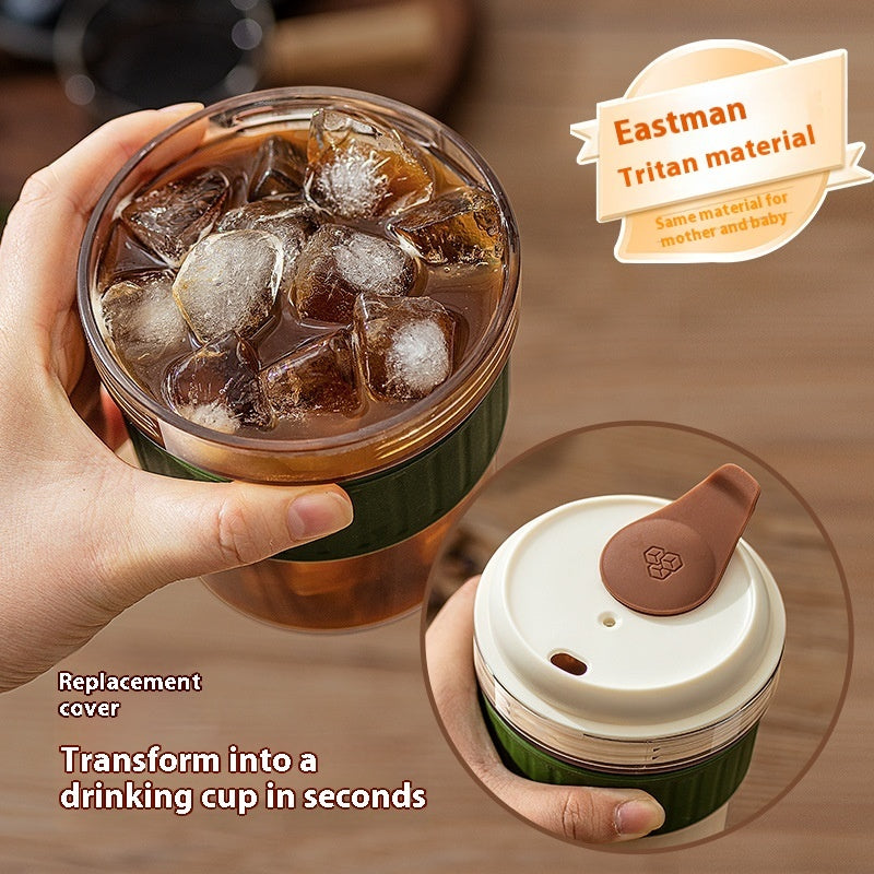 500ML Iced Coffee Cup – Portable Bottle for Office, Camping, and Travel