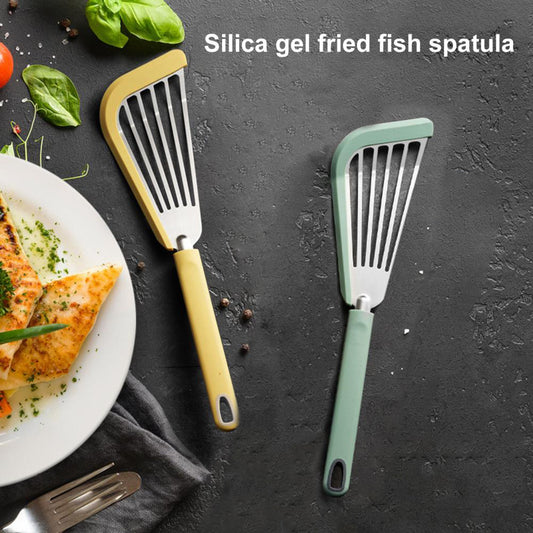 Nonstick Fish Spatula – Thin Slotted Silicone Turner for Cooking