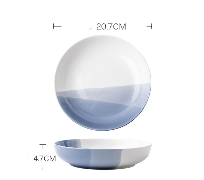 Deep Ceramic Vegetable Bowl – Nordic Style Serving Dish