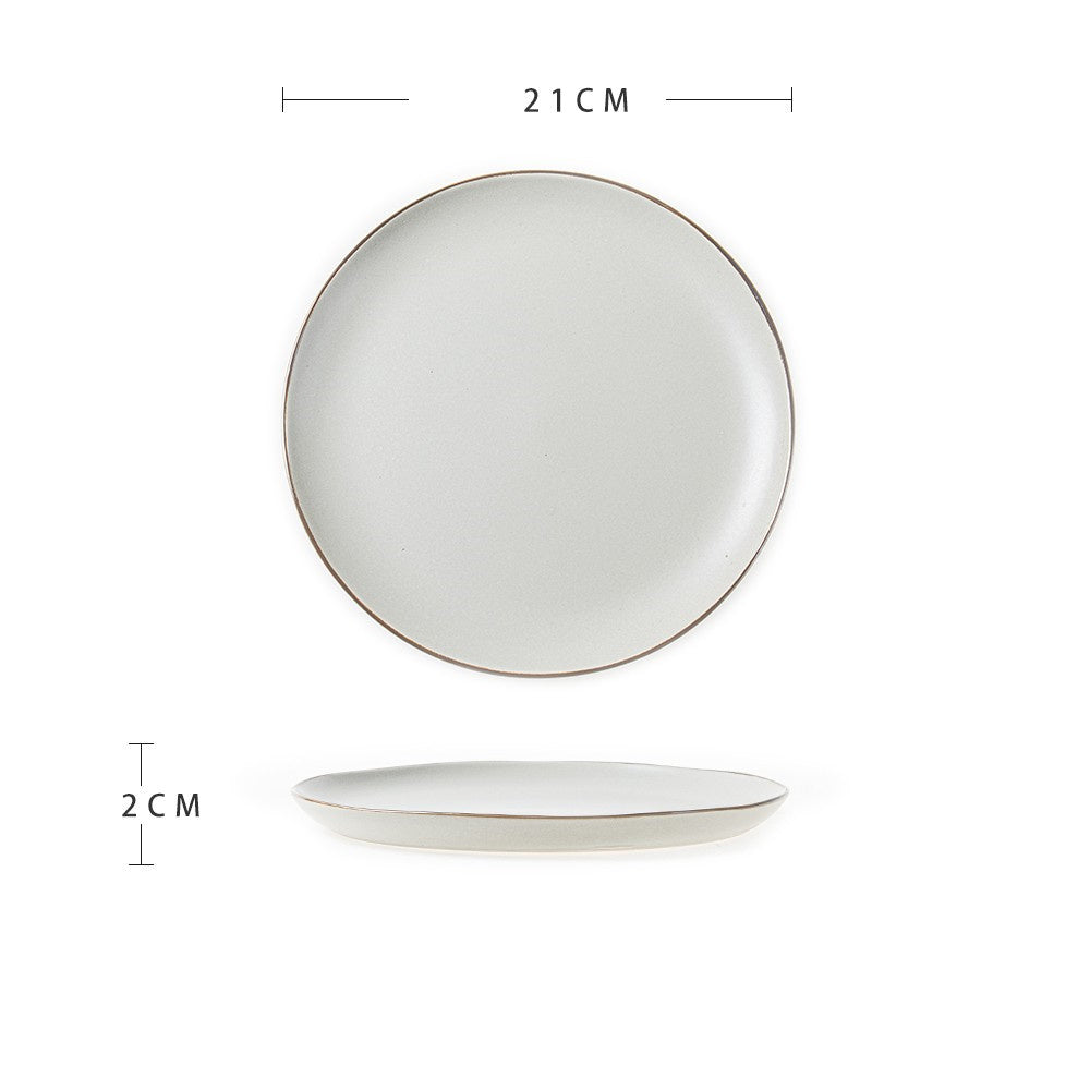Ceramic Dinner Plate – Advanced Micro-Flaw Texture, Stylish Tableware