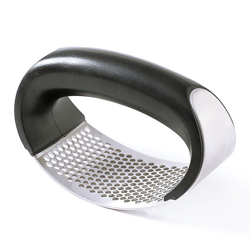 Stainless Steel Kitchen Garlic Press – Manual Masher for Home Cooking