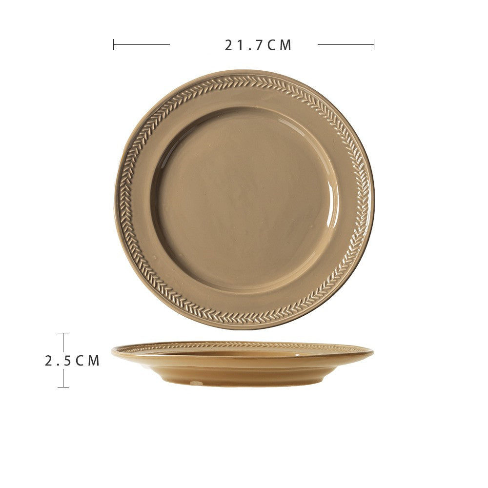 Ceramic Dinner Plate – Advanced Micro-Flaw Texture, Stylish Tableware