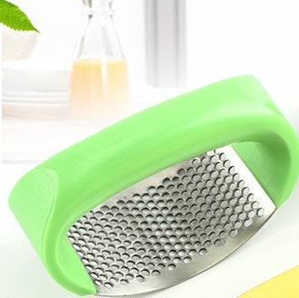 Stainless Steel Kitchen Garlic Press – Manual Masher for Home Cooking