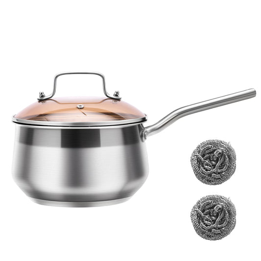 WANGYUANJI  Saucepan – 2.85QT Non-Stick Soup Pot, Oven & Dishwasher Safe