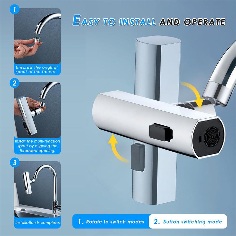 Multifunctional Faucet Extension – Universal Splash-Proof Water Bubbler