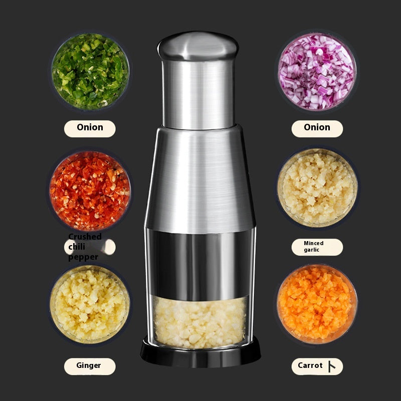 Garlic Crusher & Onion Chopper – Manual Vegetable Press