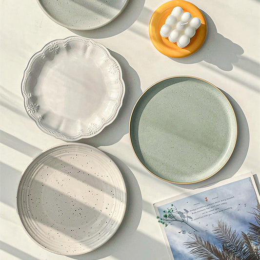 Ceramic Dinner Plate – Advanced Micro-Flaw Texture, Stylish Tableware