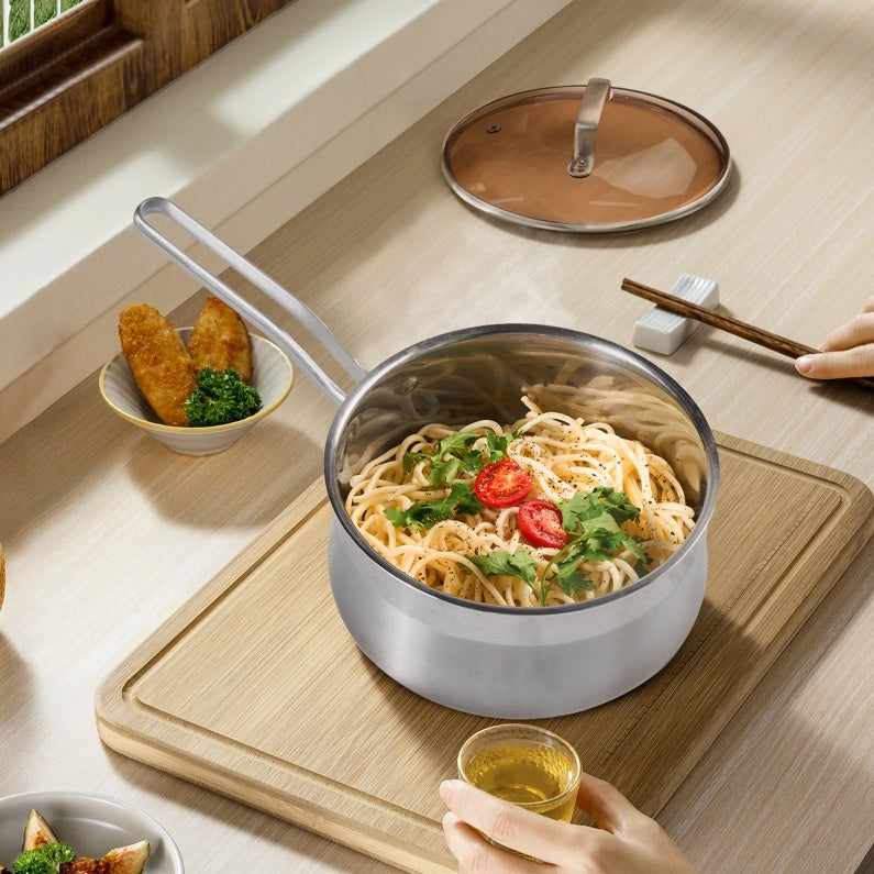WANGYUANJI  Saucepan – 2.85QT Non-Stick Soup Pot, Oven & Dishwasher Safe